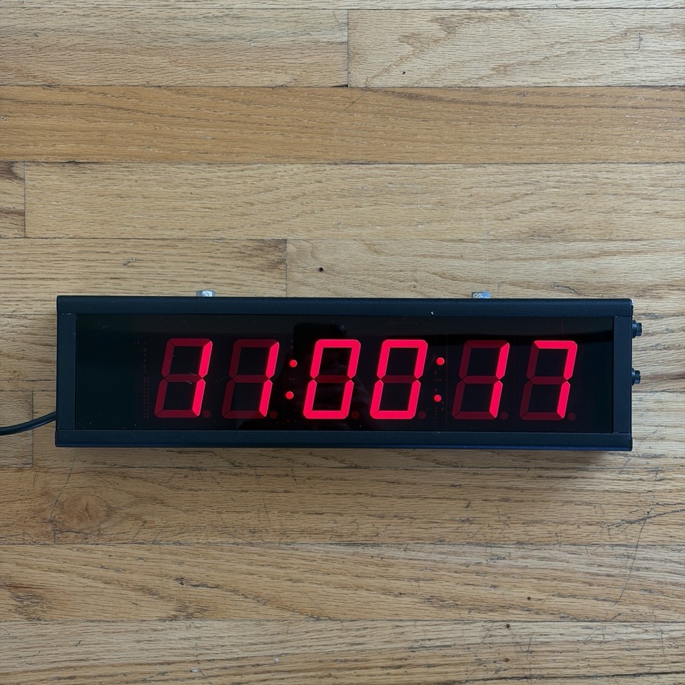 Electronic Displays Inc Industrial LED Clock Gym Timer 16" Long‎